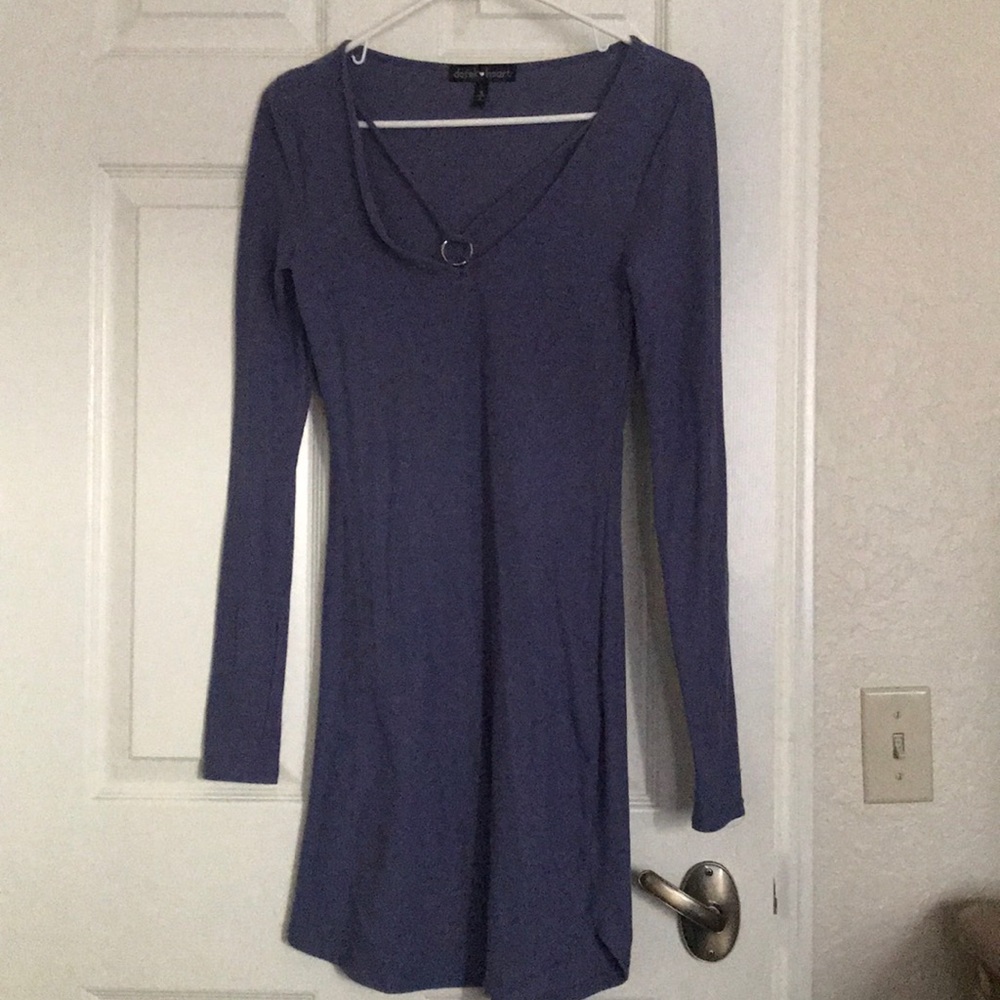 Purple long sleeve dress